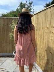 Rust Striped Dress Trinity
