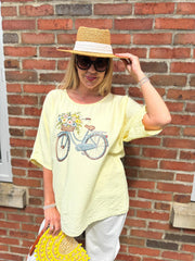 Lemon Floral Bicycle Top Fern