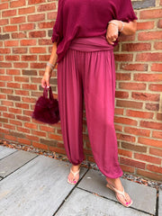 Wine Hareem Trousers Libby
