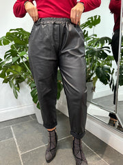 Black Coated Trousers Sasha