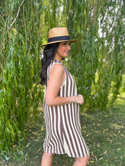 Buttercream Striped Sleeveless Dress Tiana