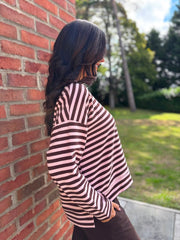 Rose Striped Sweat Top Mollie