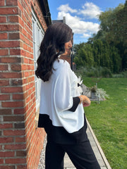 Winter White Applique Floral Knit Tanya