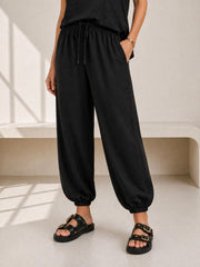 Black Cuffed Ashley Trousers