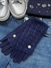 Navy Two Piece Gloves Set