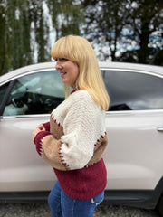 Wine Block Stitch Jumper Edie