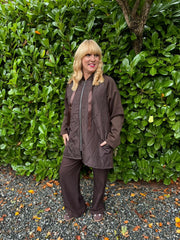 Chocolate Quilted Jacket Eden