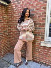 Camel Stripe Jumper Jane