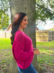Lipstick Cosy Knit Cardi Sofia