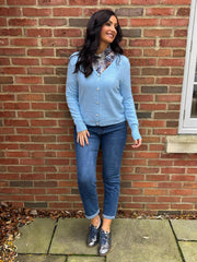 Pale Blue Soft Knit Cardigan Annalise