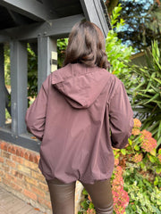 Chocolate Lightweight Hooded Jacket Lottie