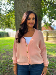 Apricot Cosy Knit Cardi Sofia