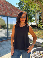 Black Vest Top Janey