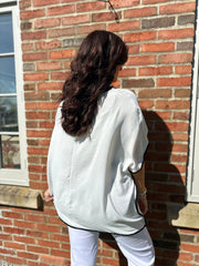 White Butterfly Crepe Top Gail