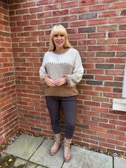 Camel Block Stitch Jumper Edie