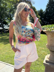 Multicolour Santorini Shimmer Vest Elaina