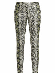 Olive Snake Print Leggings