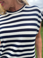 Navy Stripe Knit Top Stacey
