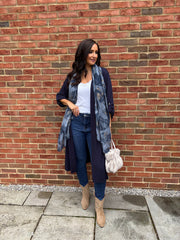 Navy Super Soft Longline Cardi Mary