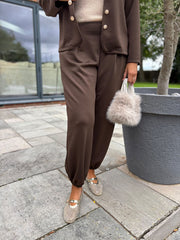 Chocolate Military Style Co-Ord Set Tara