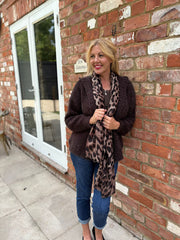 Chocolate Shimmer Hooded Cardi Trisha