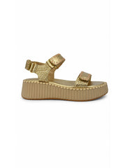 Gold Metallic Platform Sandals