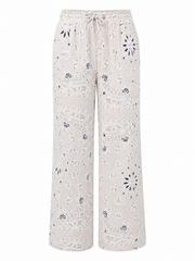 Stone Paisley Bubble Cotton Trousers Alina