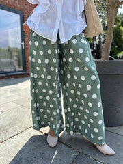 Sage Polka Dot Trousers Reagan