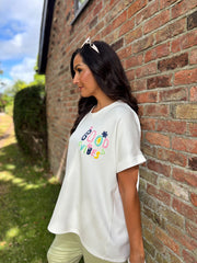 White Good Vibes Tee Coleen