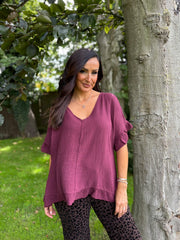 Wine Bubble Cotton Top Kimberly