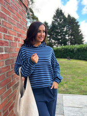 Denim Striped Hoodie Ella