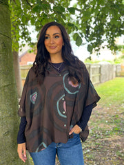 Chocolate Tie Dye Print Blouse Katherine