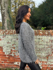 Grey Eyelash Knit Marilyn