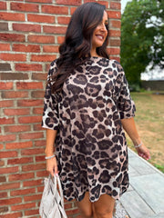 Leopard Print Knit Dress Delilah