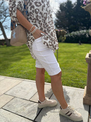 White Relaxed Summer Shorts