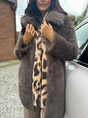 Chocolate Faux Fur Coat