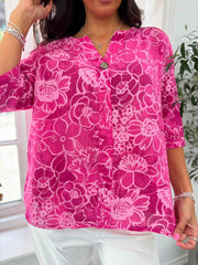 Lipstick Flower Pattern Top Mercy