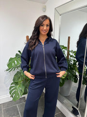 Navy Zip Up Hoodie Alice