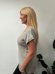 Mocha Sequin Top Jasmine