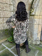 Khaki Brushed Animal Tunic Gloria