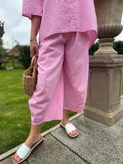 Pink Gingham Two Piece Set Lara