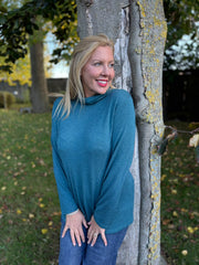 Teal Soft Roll Neck Top Kimmy