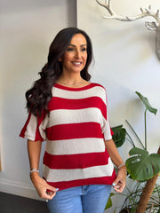 Red Stripe Knit Luna