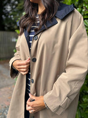 Mocha Longline Trench Coat