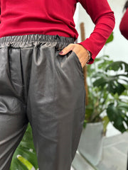 Black Coated Trousers Sasha