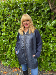 Navy Quilted Jacket Eden
