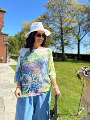 Green Country Garden Knit Top Dawn