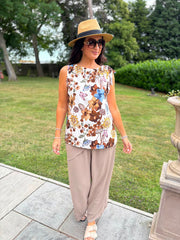 Chocolate Floral Top Justine