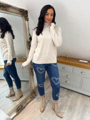 Stone Sparkle Roll Neck Susan