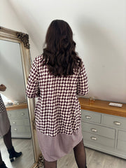 Wine Geometric Dress Maddie